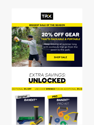 TRX Training - 20% Off Sitewide