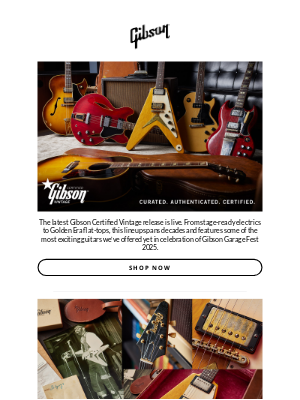Gibson - Explore the latest Gibson Certified Vintage release