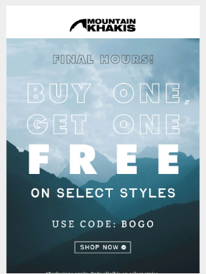 Mountain Khakis - Last Chance For Buy 1, Get 1 Free!