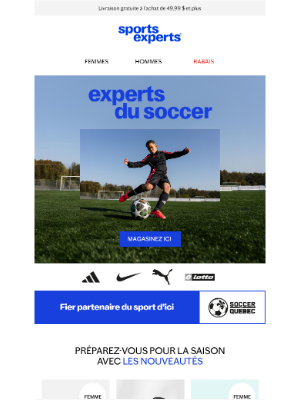 Sports Experts (Canada) - Dominez le terrain ⚽️