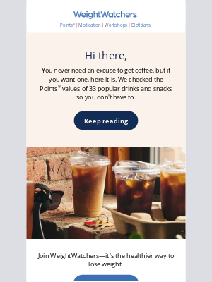 Weight Watchers - WeightWatchers® guide for your coffee run ☕