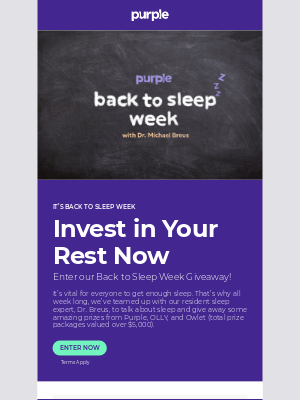 Back to School email by Purple