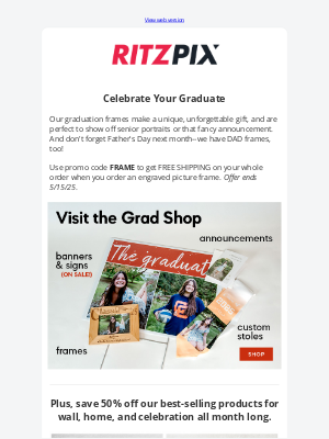 RitzPix - ✨ Bonus Offer ✨ FREE SHIPPING when you order a frame and use code FRAME