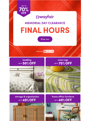 Wayfair - 🔴 ⚪ 🔵 CLEARANCE IS EXTENDED 🔴 ⚪ 🔵