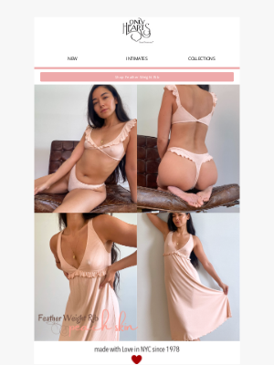 Only Hearts Ltd - New! Feather Weight Rib in Peach Skin! 🍑