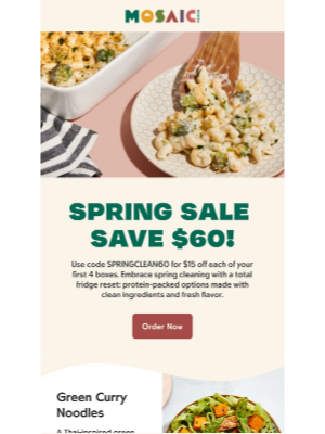 Mosaic Foods - Spring Sale: Save $60!