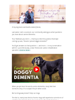 Dr. Peter Dobias - How to prevent doggie dementia