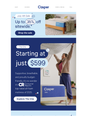 Casper - Upgrade any room with The One.