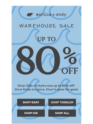 Monica + Andy - ⚠️ Warehouse Sale: Up to 80% OFF ⚠️