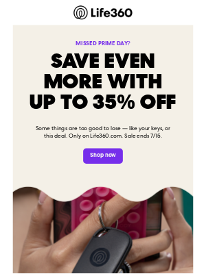 Tile, Inc - Prime Day is over. Our sale isn’t.