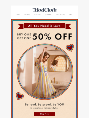 ModCloth - Love is Love 🏳️‍🌈 BOGO 50% OFF