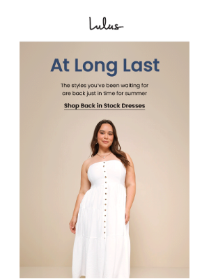 Lulus - Back in Stock: Our Bestselling Dresses