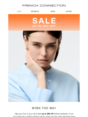 French Connection (United Kingdom) - Workwear that works - now up to 50% off