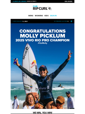 Rip Curl - Molly Picklum Wins The 2025 VIVO Rio Pro