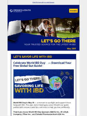 Crohn's & Colitis Foundation - May eNews: Celebrate World IBD Day with our free global gut guide