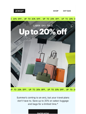 Away - Labor Day Sale is here: Save up to 20%