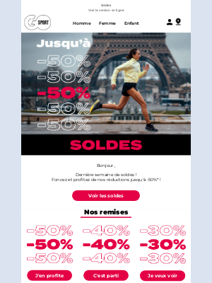 Go Sport (France) - 📣 Soldes : dernière ligne droite !