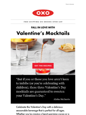 OXO - Valentine's Day mocktail recipes that are sure to impress