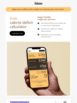 hims - Use our free calorie deficit calculator