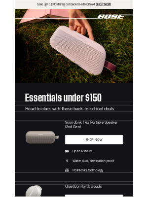 Bose - Don't miss these back-to-school essentials under $150!
