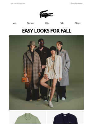 Lacoste - Hey JUSTIN, Open for Fall Outfit Inspiration.