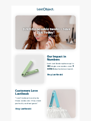 LastObject - ♻️ Ditch Disposable Swabs – Save 25% Today!