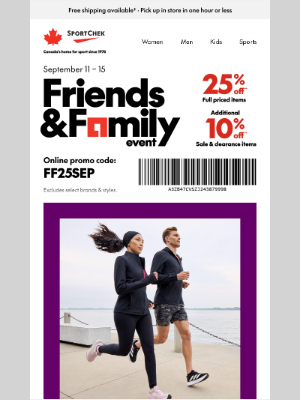 Sport Chek (Canada) - Ready for something new? Friends & Family deals await 🤩
