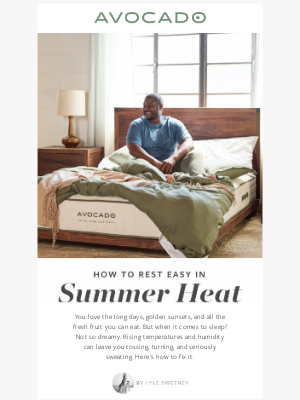 Avocado Green Mattress - How to sleep better, even during hot summer nights.