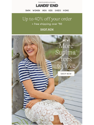 Lands' End - New Supima tees, softer than ever