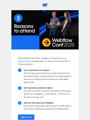 Webflow - Why you should join us at Webflow Conf