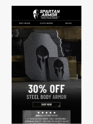 Spartan Armor Systems - 30% OFF Steel Armor + FREE Tough Hook