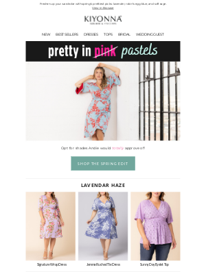 Kiyonna Clothing - the spring party palette: PASTEL