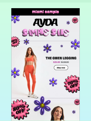 Aviator Nation - AYDA Sample Sale is live and everything is basically 75% off!!!