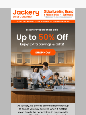 Jackery - 🏡Disaster Preparedness Sale – Up to 50% Off + Extra Subscriber Offers!