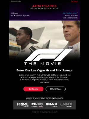 AMC Theatres - Buckle Up for F1® THE MOVIE