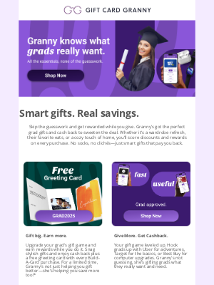 Gift Card Granny - Grad Gifts That Pay You Back—Plus a Free Card!