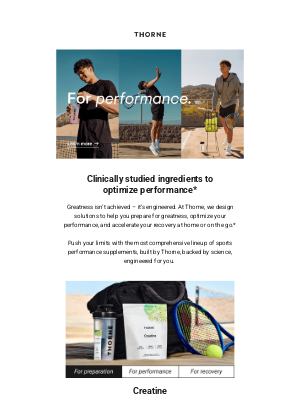 Thorne - Fuel your performance with Thorne on-the-go