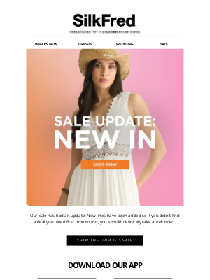 SilkFred (United Kingdom) - New lines added to sale!