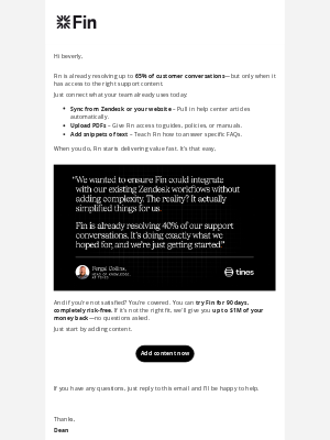 Intercom.io - Fin can’t resolve real customer queries without your input