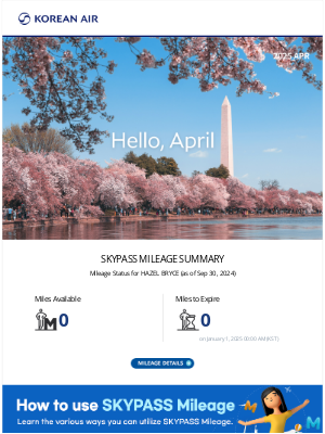 Korean Air (Korea) - [Korean Air] Your SKYPASS Insight, April 2025