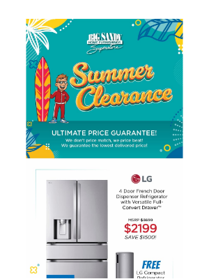 Big Sandy Superstore - ✅ Yep, Still Happening. B2G2 FREE + 1/2 price dryers + FREE Fridge