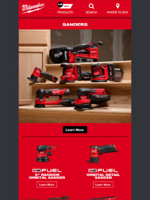 Milwaukee Tool - Convenient, Cordless Sanding Solutions
