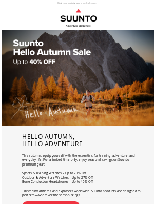 suunto - 🍁 Suunto Autumn Sale – Gear Up with up to 40% Off