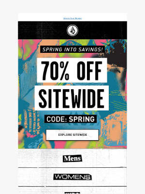 Volcom - EXTRA 70% OFF SITEWIDE! 💸