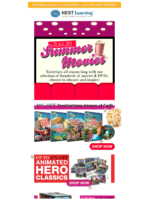 Nest Learning - Up to 47% off during our Summer Movie Spectacular