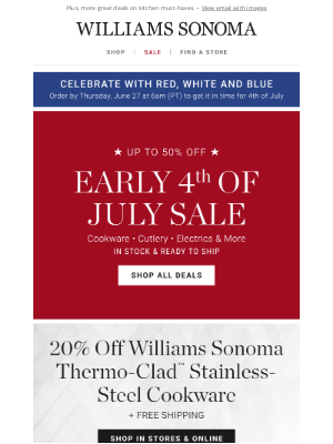 Mark and Graham - Deal spotlight: 20% OFF Williams Sonoma Thermo-Clad™ Stainless-Steel Cookware + FREE shipping