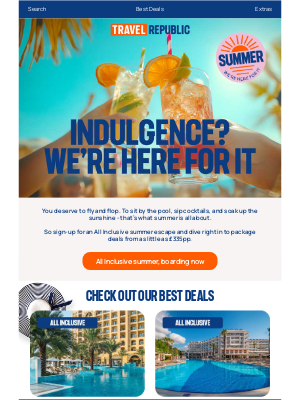 Travel Republic (United Kingdom) - All inclusive summer escapes from £335pp