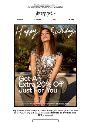 Nasty Gal - Happy birthday, Denise!