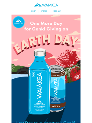 Waiakea Hawaiian Volcanic Water - One More Day for Genki Giving 🌎