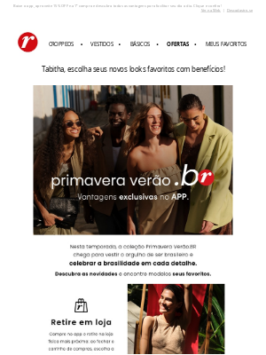 Lojas Renner (Brazil) - Viva a Primavera Verão.BR com benefícios exclusivos no APP 🌞